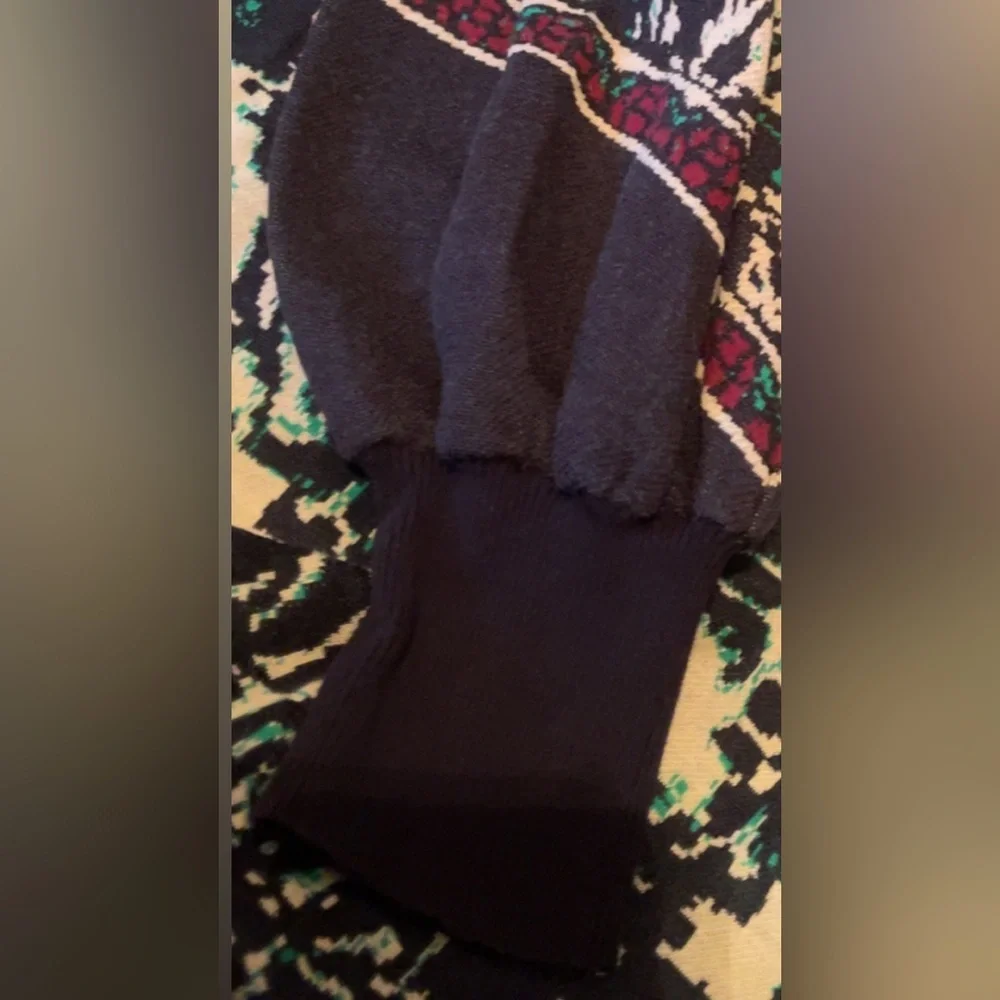 Free People Music & Lyrics Dress Boho Knit Balloon Sleeve Sweater Dress Medium